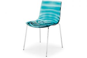 L`EAU.Идеальный стул для кухонь и баров, с металлическим каркасом на 4-х ножках.